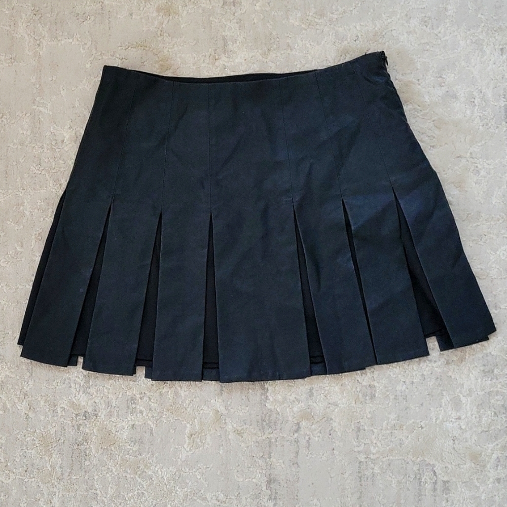WOMEN'S ZARA BLACK LEATHER MINI SKIRT SIZE SMALL $40